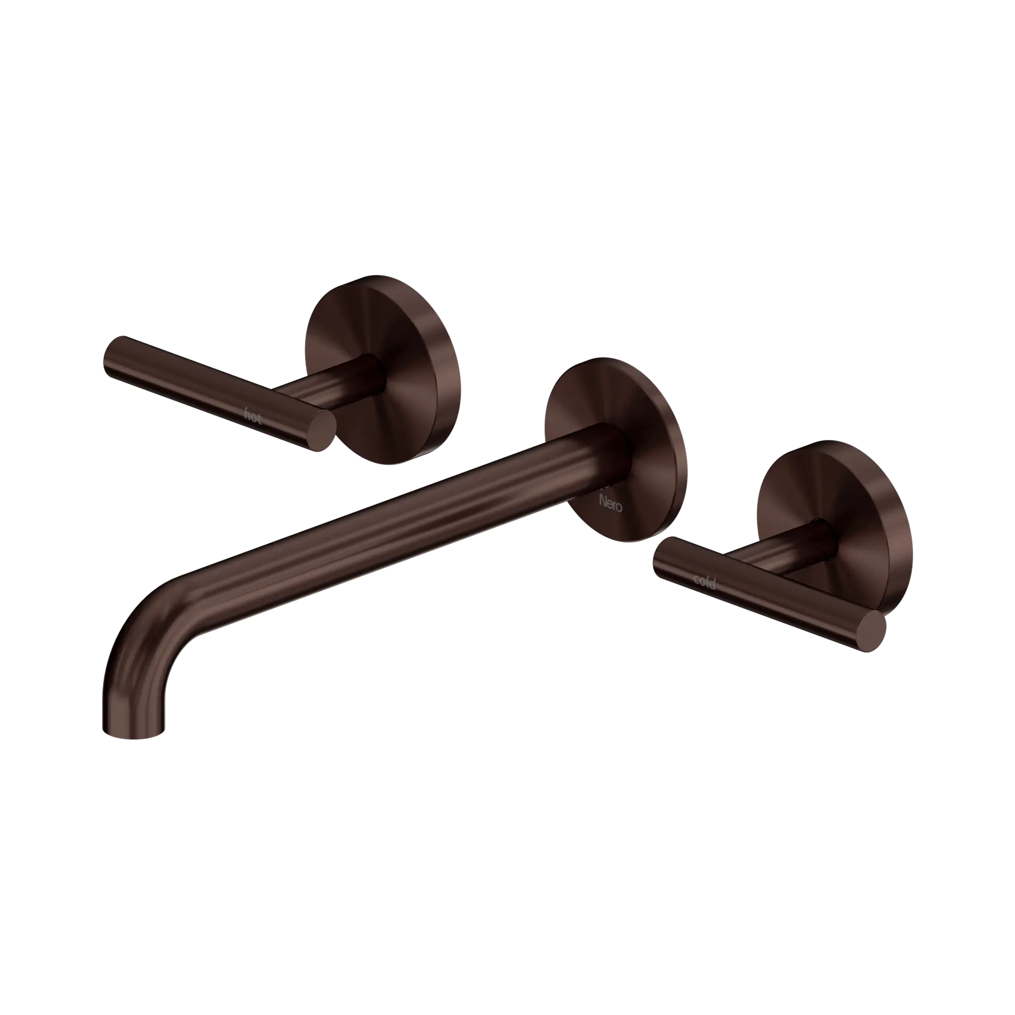 Mecca Lever Wall Basin/Bath Set 185/220mm Spout Rome Bronze