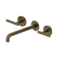 Mecca Lever Wall Basin/Bath Set 185/220mm Spout Tumbled Antique Brass