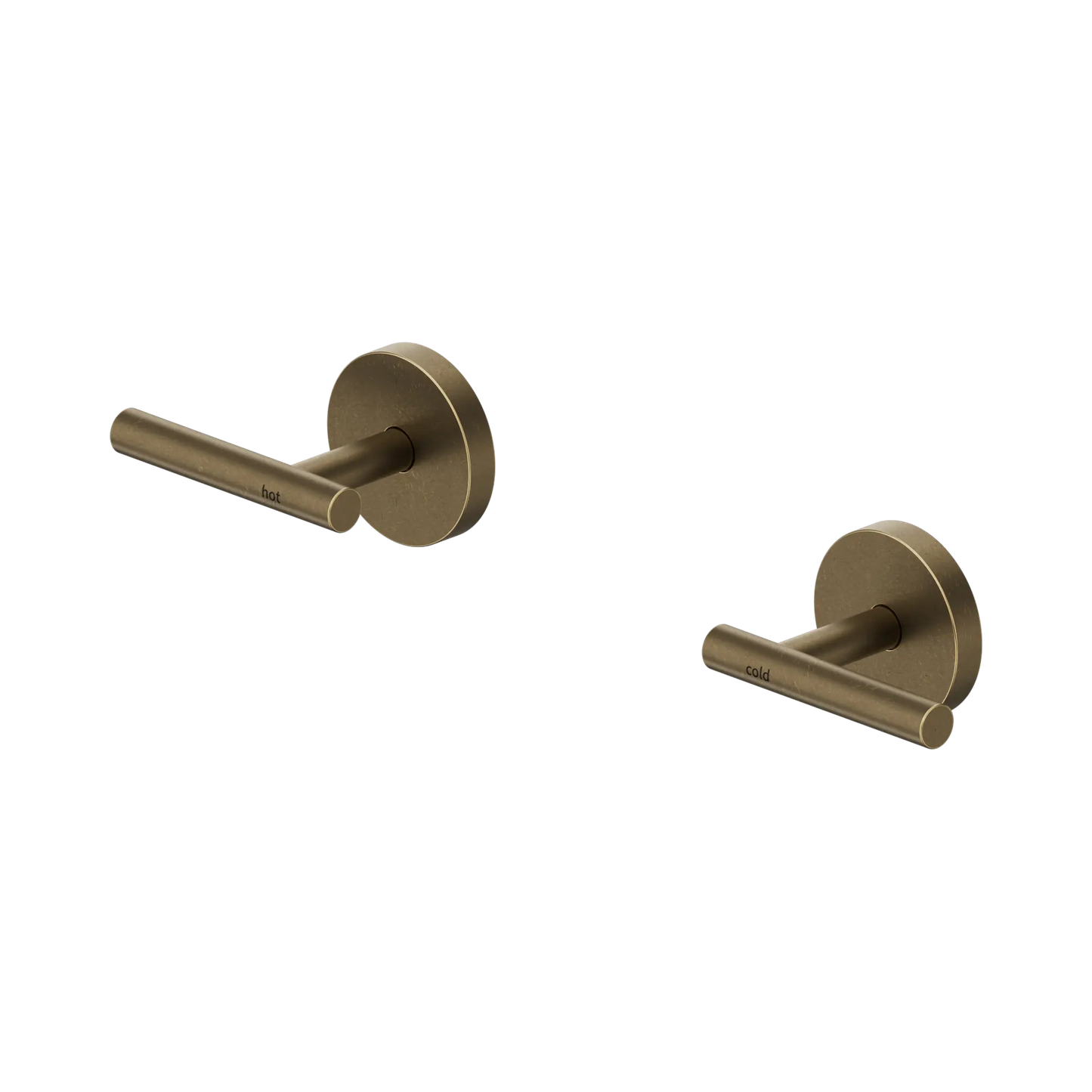 Mecca Lever Wall Top Assemblies Tumbled Antique Brass