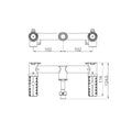 Mecca Lever Wall Basin/Bath Set Body Only