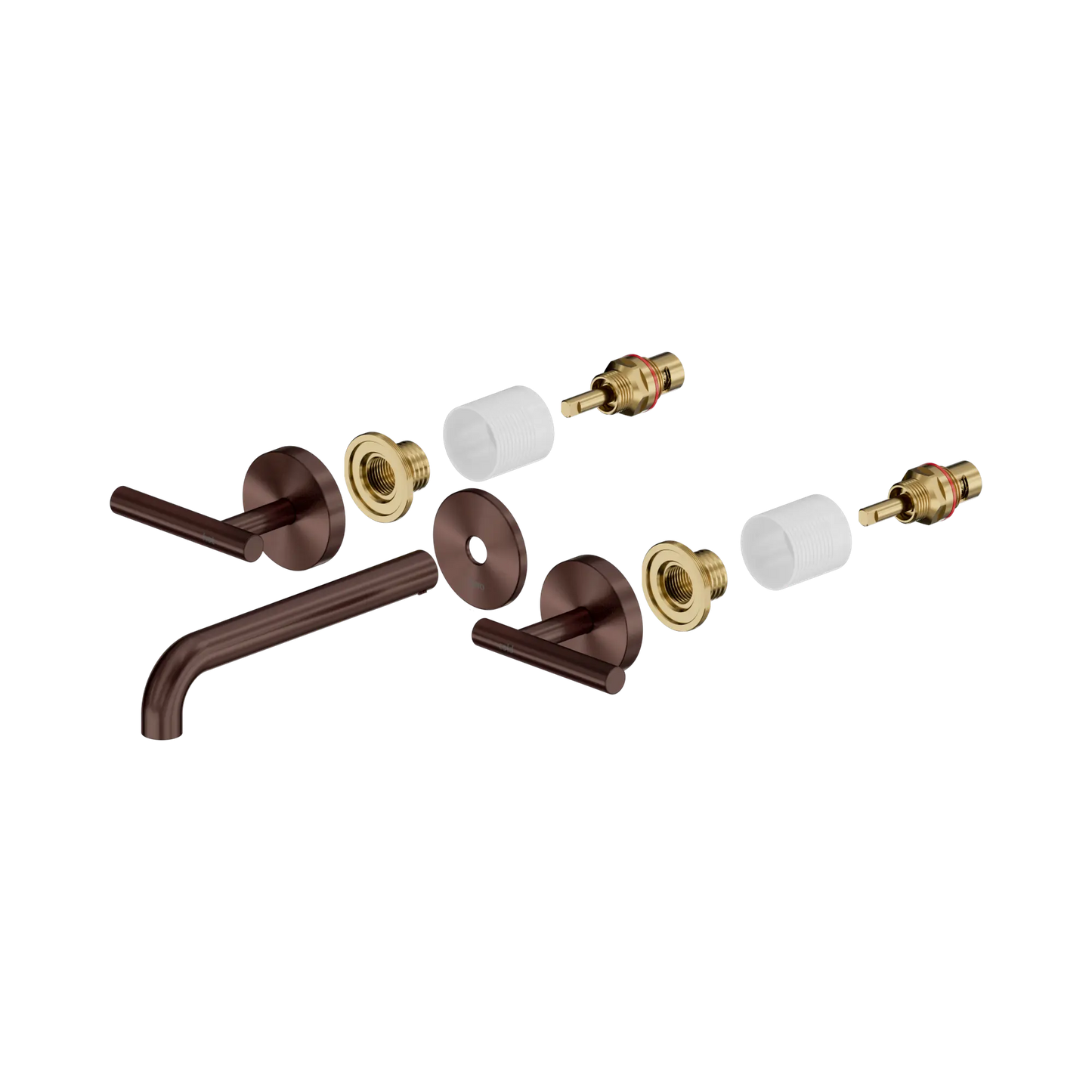 Mecca Lever Wall Basin/Bath Set 185/220mm Spout Trim Kit Only Rome Bronze