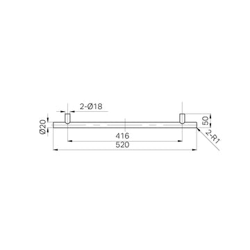Mecca Appliance Pull 520mm