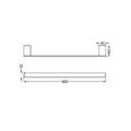 BIANCA HAND TOWEL RAIL BRUSHED NICKEL