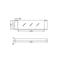 BIANCA METAL SHOWER SHELF GUN METAL GREY