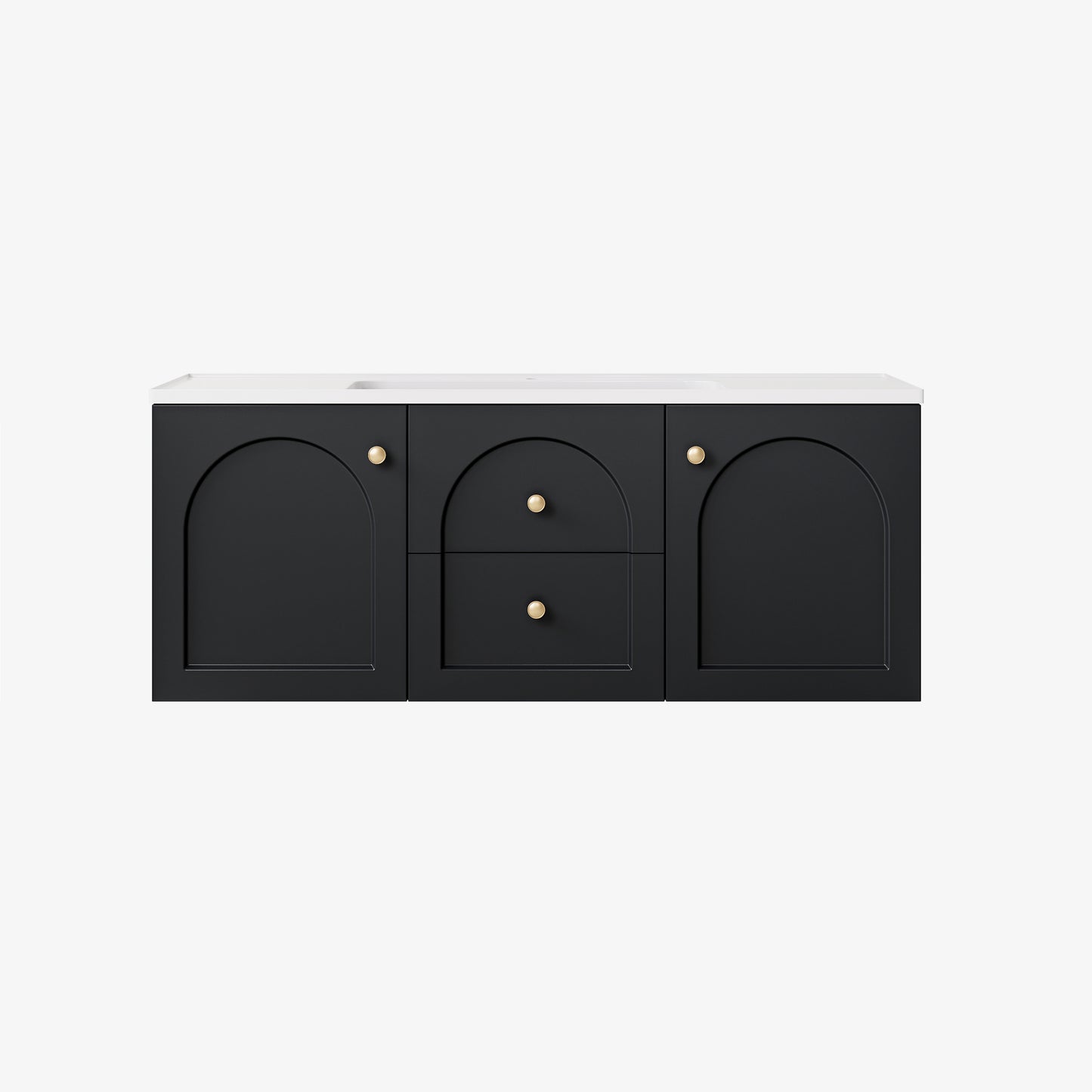 Chester Federation wall hung PVC Cabinet Matte Black