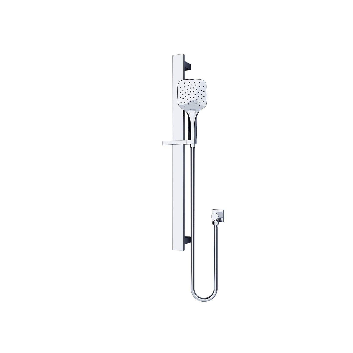 RAIN SQUARE 3 FUNCTION SHOWER RAIL CHROME (NR304CH) CHROME