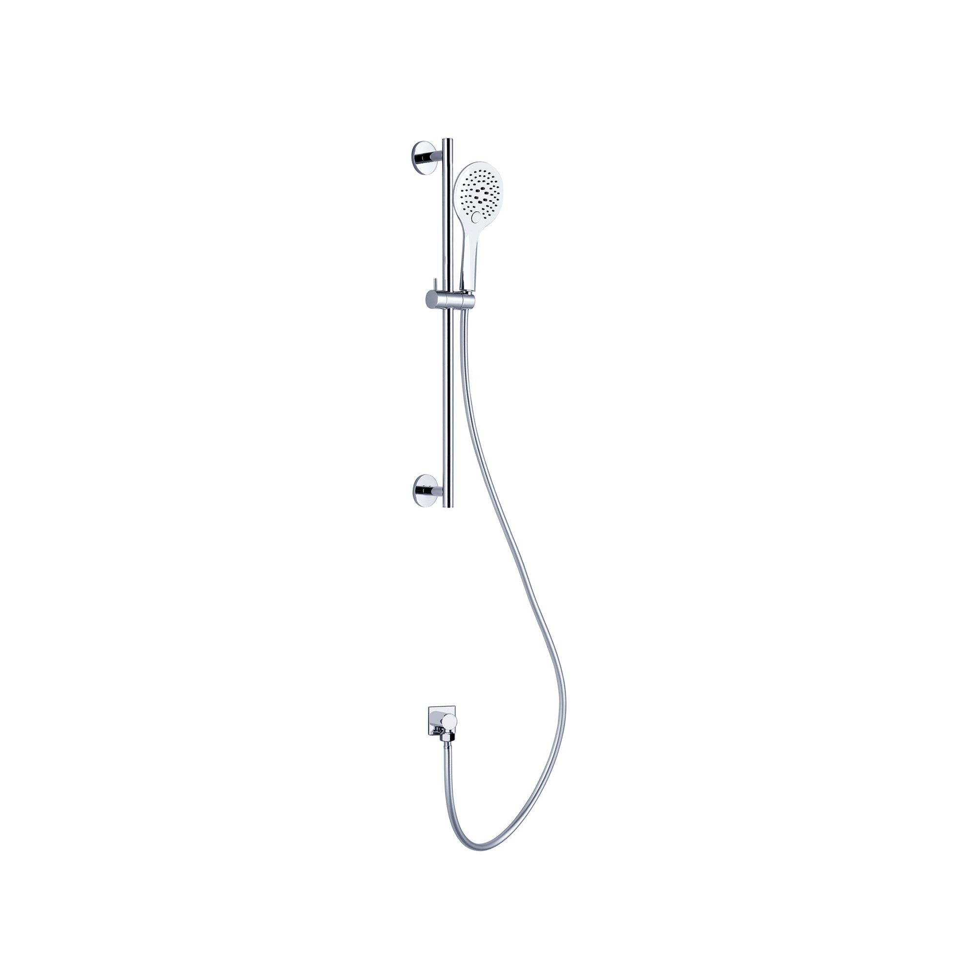 RAIN SHOWER RAIL WITH PUSH BUTTON SHOWER CH (NR310CH) CHROME