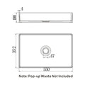 OPAL RECTANGLE STAINLESS STEEL BASIN BRUSHED NICKEL