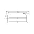 DOLCE DOUBLE TOWEL RAIL 700MM BRUSHED NICKEL