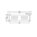 DOLCE METAL SHOWER SHELF BRUSHED NICKEL