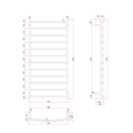 CR69M Curved Round Polished Ladder Heated Towel Rail