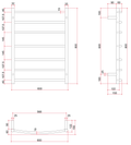 SR33MB Matt Black Round Ladder Heated Towel Rail