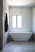 ROUND PINLESS FREESTANDING BATH SPOUT AND HAND SHOWER