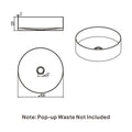 OPAL ROUND 400MM STAINLESS STEEL BASIN BRUSHED BRONZE