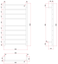 BS46M Straight Round Polished Budget Ladder Heated Towel Rail