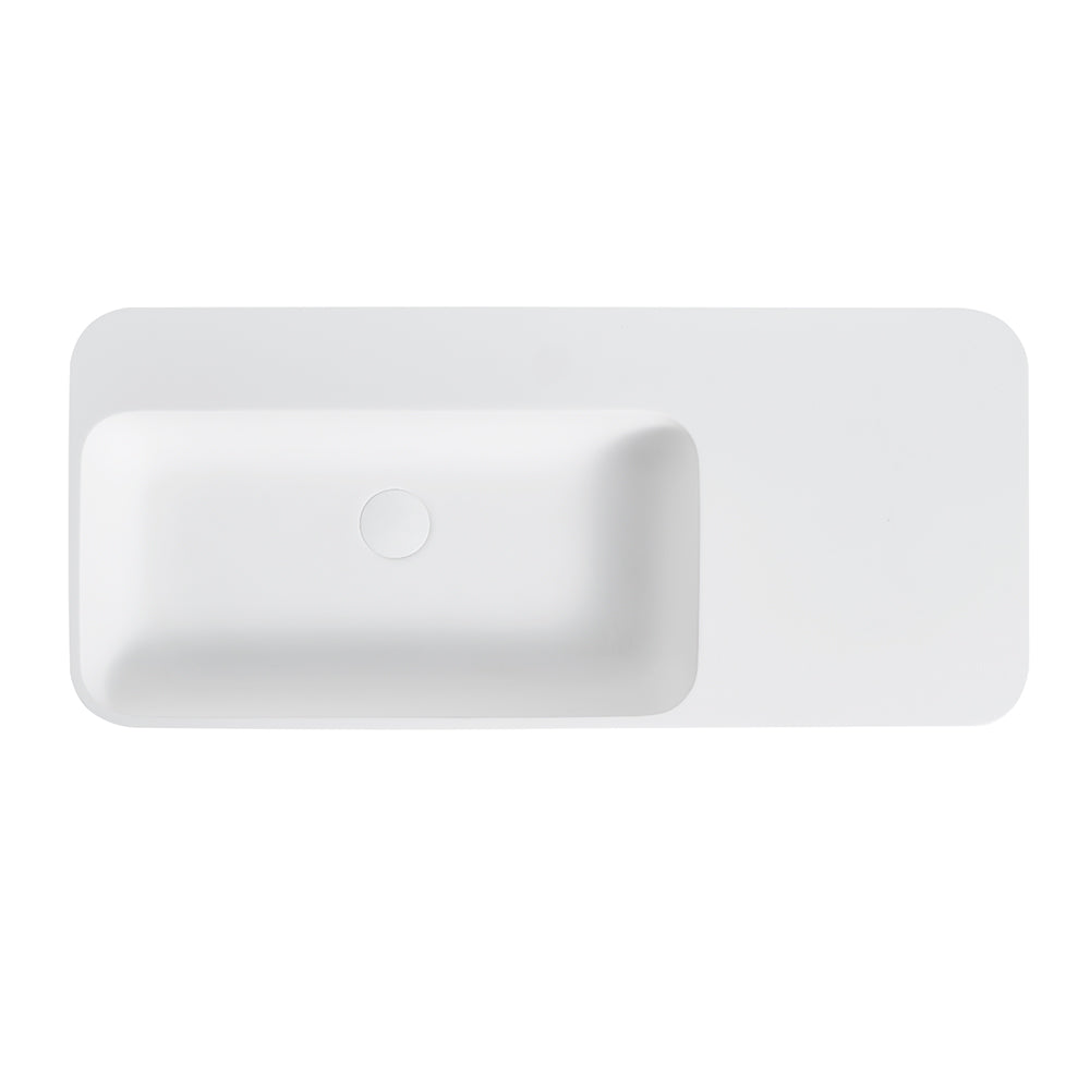 Roccia Solid Surface Stone Wall Hung Basin LK-SRW900-MW