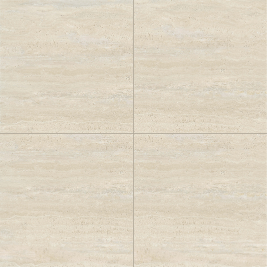Bulimba Sand Beige travertine look tile laid in a four tile layout