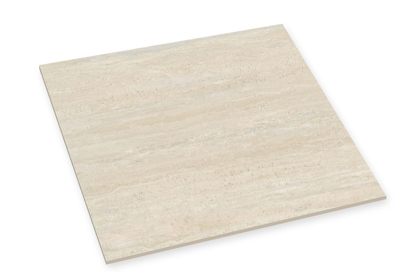 Bulimba Sand Beige travertine look tile angled view showing edge profile