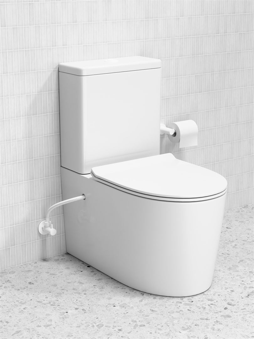 500MM PREMIUM G1/2 FEMALE FLEXIBLE WATER CONNECTOR HOSE MATTE WHITE