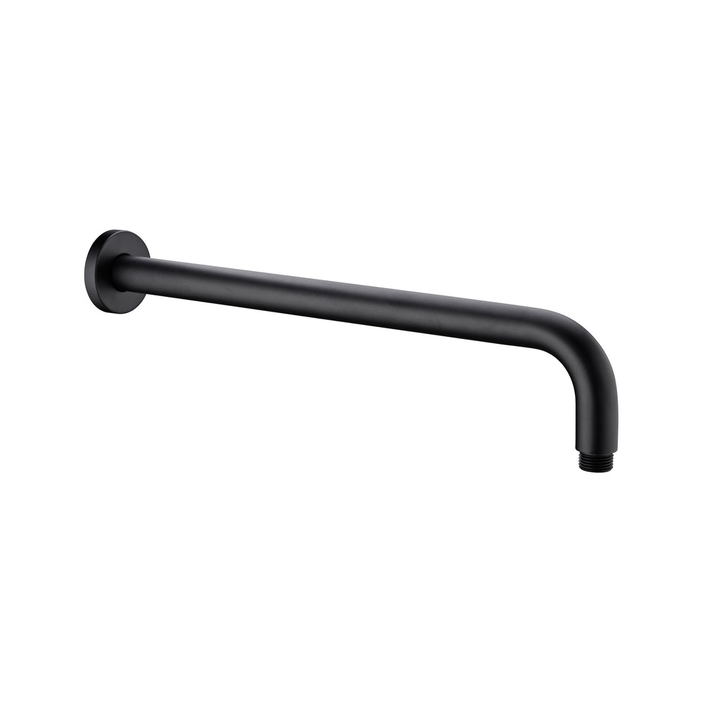 ROUND SHOWER ARM 330MM/500MM LENGTH CHROME MATTE BLACK