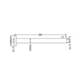 SQUARE CEILING ARM 300MM LENGTH BRUSHED NICKEL