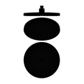 OPAL 250MM SHOWER HEAD CHROME (NR508079CH) MATTE BLACK