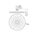 250MM ABS ROUND SHOWER HEAD MATTE BLACK