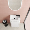 Mini Hartelle Fluted Floor Standing Matte White Cabinet