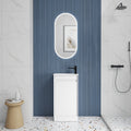 Mini Ravia Fluted Floor Standing Matte White Cabinet