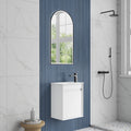 Mini Ravia Fluted Wall Hung Matte White Cabinet