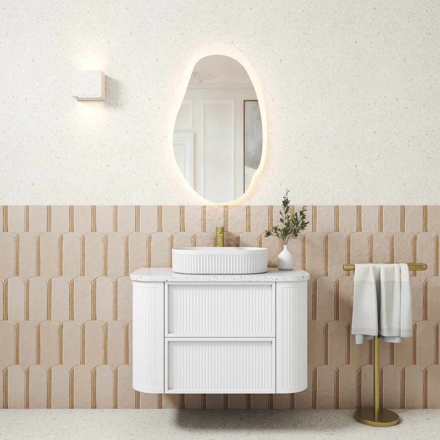 Ramee Fluted Wall Hung