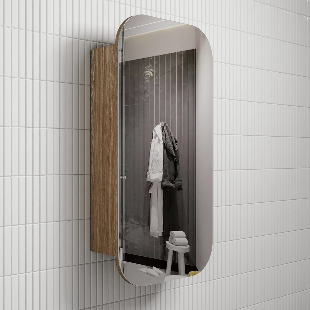Vienna Shaving Cabinet - Matte White