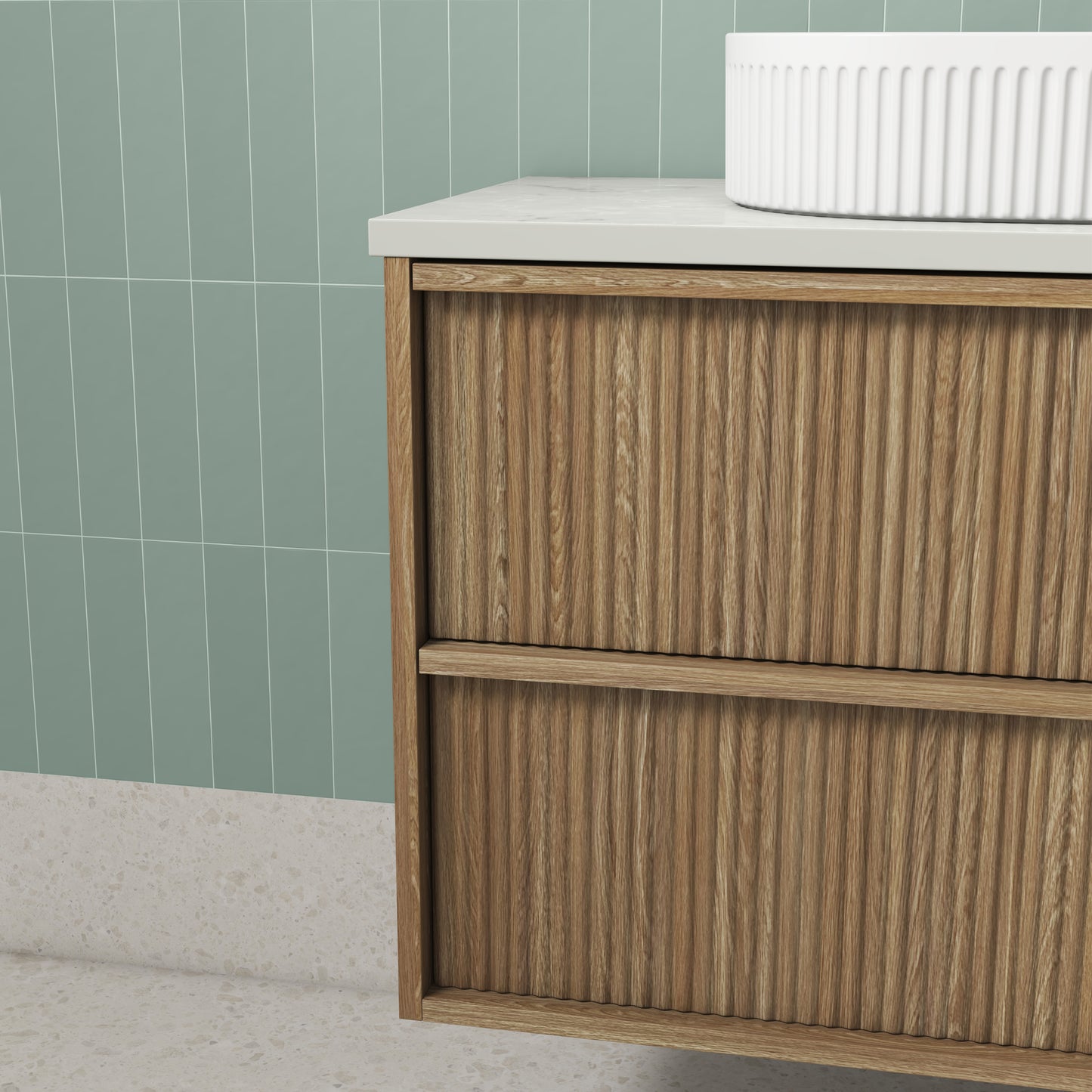 Venetta Fluted Framed Wall Hung