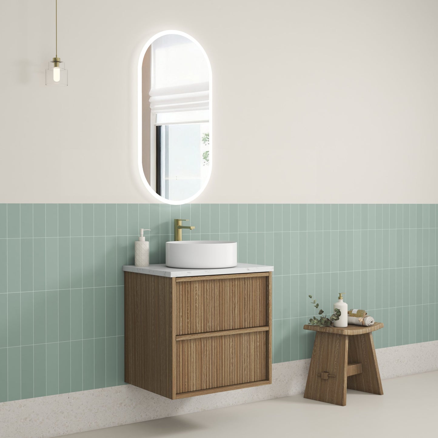 Venetta Fluted Framed Wall Hung
