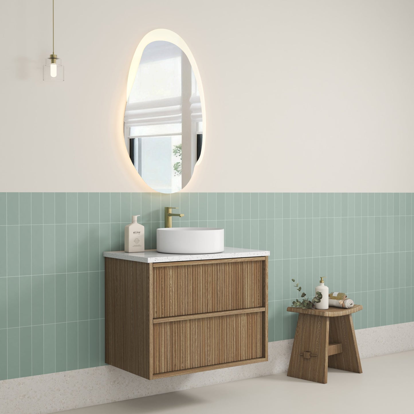 Venetta Fluted Framed Wall Hung