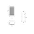 Mini Ravia Fluted Floor Standing Matte White Cabinet