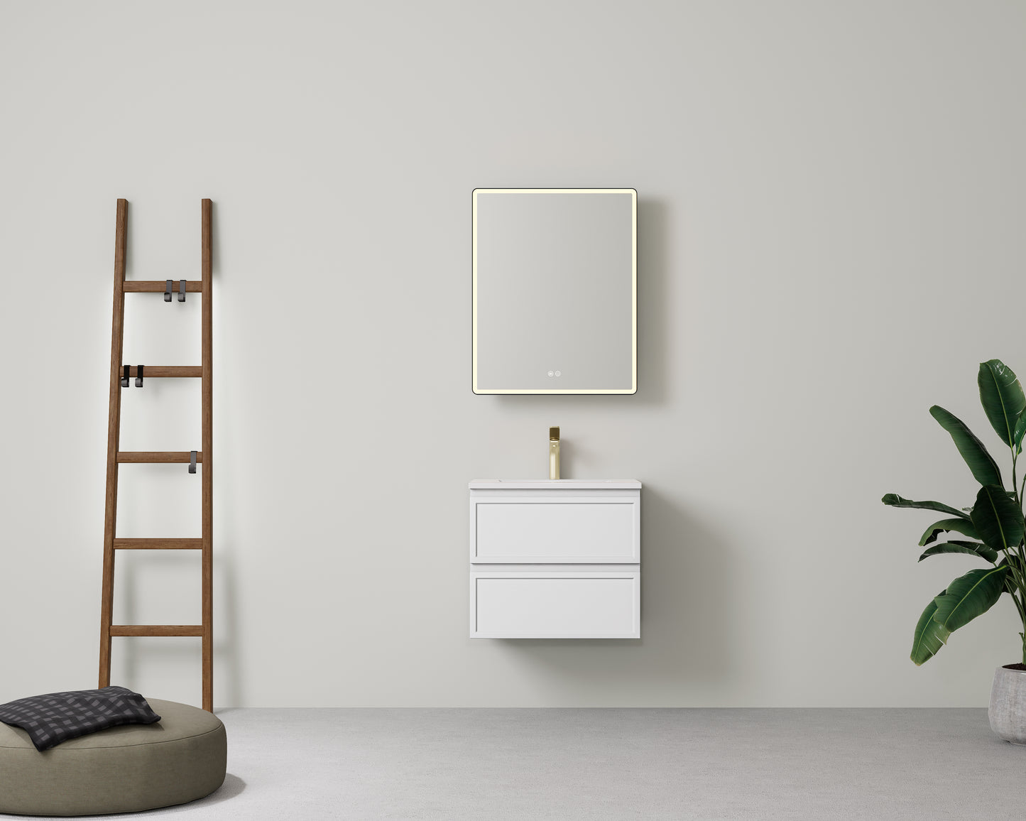 New Hamilton Federation Slim Wall Hung Cabinet Matte White