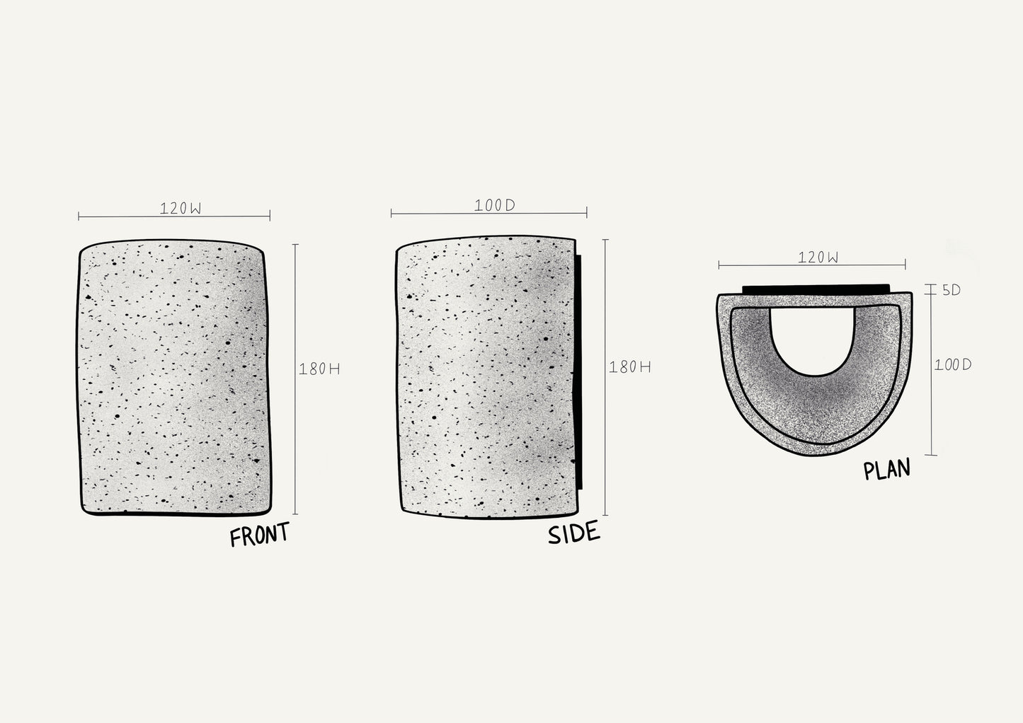 Freckles Short Interior Ceramic Wall Light