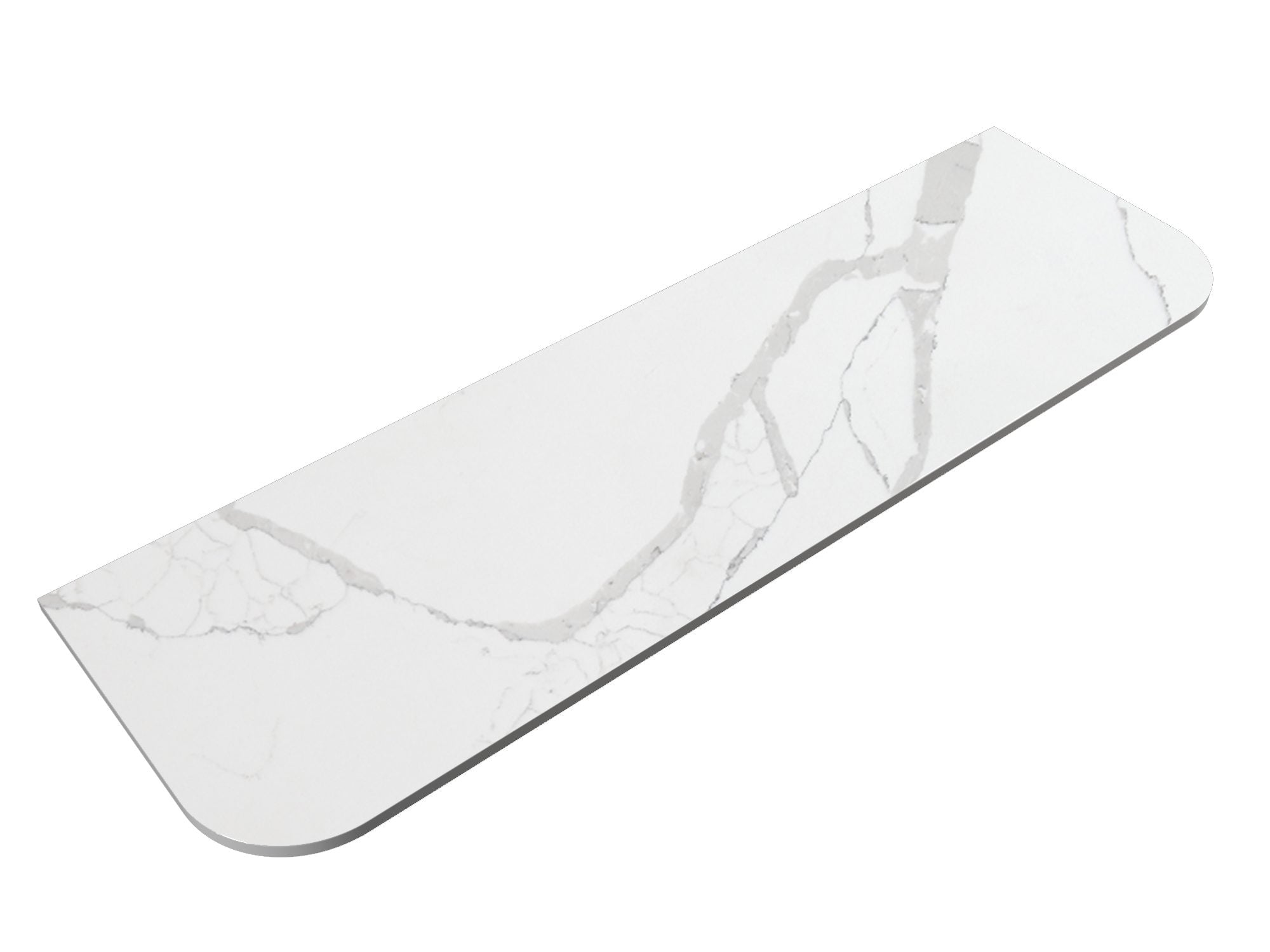 Palis White Flat Stone – Curved