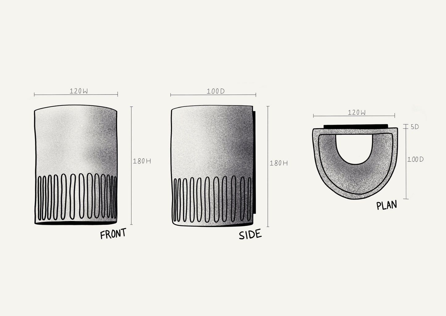 We Ponder Day Short Exterior Burnt Toast Ceramic Wall Light