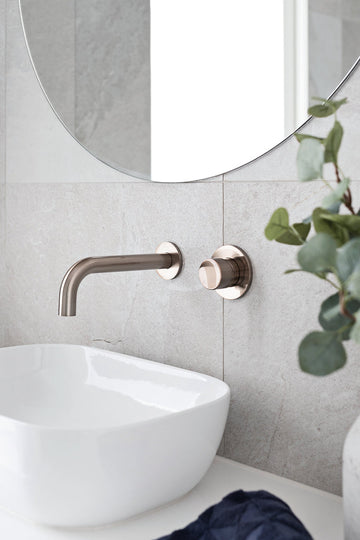 Round Wall Mixer Pinless Handle Trim Kit (in-Wall Body Not Included)