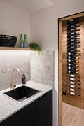 ROUND GOOSENECK KITCHEN MIXER TAP WITH PINLESS HANDLE