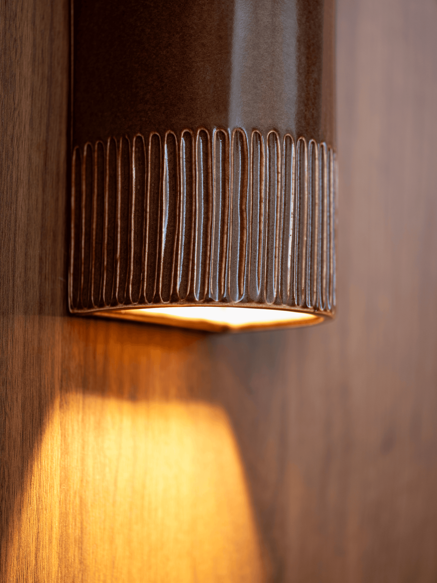 We Ponder Day Short Exterior Choccy Milk Ceramic Wall Light