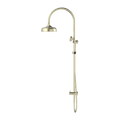 YORK TWIN SHOWER WITH METAL HAND SHOWER AGED BRASS