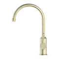 YORK KITCHEN MIXER GOOSENECK SPOUT WITH METAL LEVER AGED BRASS