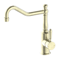 YORK KITCHEN MIXER HOOK SPOUT WITH METAL LEVER AGED BRASS