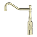 YORK KITCHEN MIXER HOOK SPOUT WITH METAL LEVER AGED BRASS