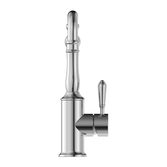 YORK KITCHEN MIXER HOOK SPOUT WITH METAL LEVER CHROME