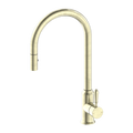 YORK PULL OUT SINK MIXER WITH VEGIE SPRAY FUNCTION WITH METAL LEVER AGED BRASS