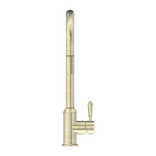 YORK PULL OUT SINK MIXER WITH VEGIE SPRAY FUNCTION WITH METAL LEVER AGED BRASS (NR69210802AB)